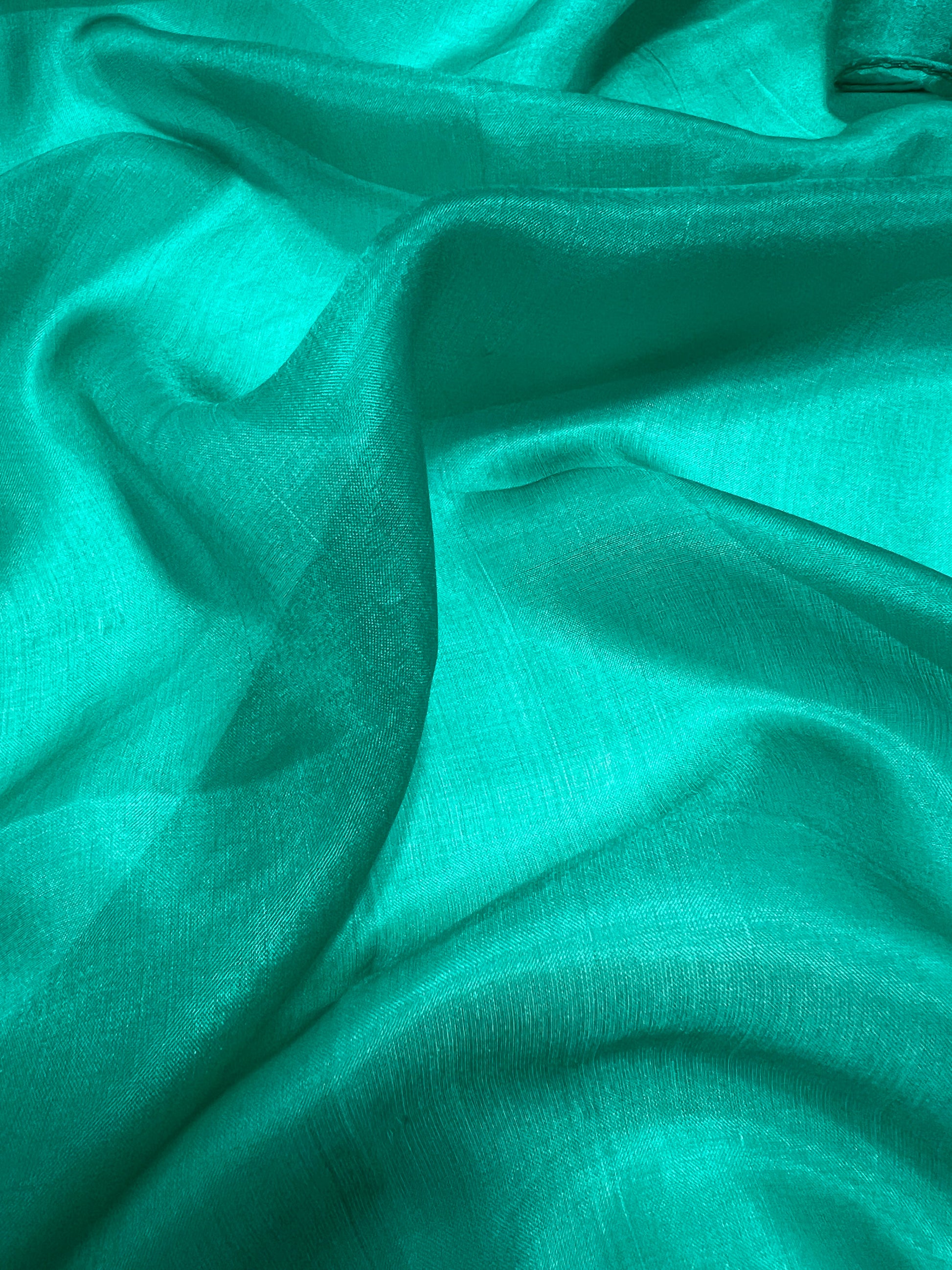 Stola In Pura Seta Verderame, Pure Silk Stole Verdigris