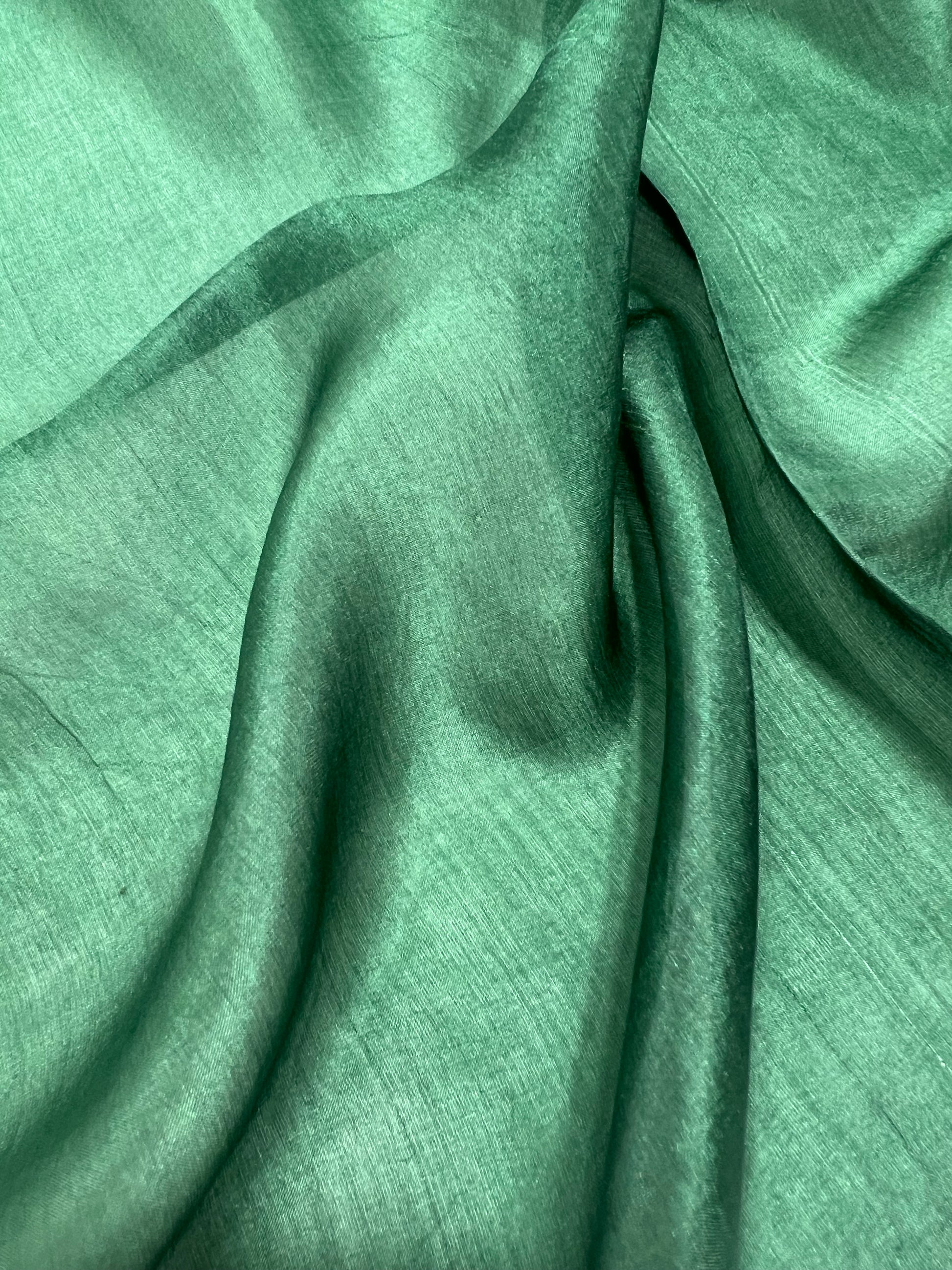 Stola In Pura Seta Verdone, Pure Silk Stole Pine Green