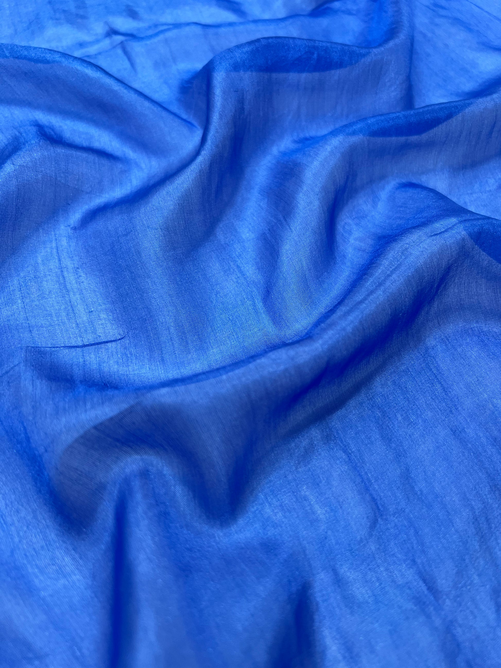 Stola In Pura Seta Blu Acceso, Pure Silk Stole Bright Blue