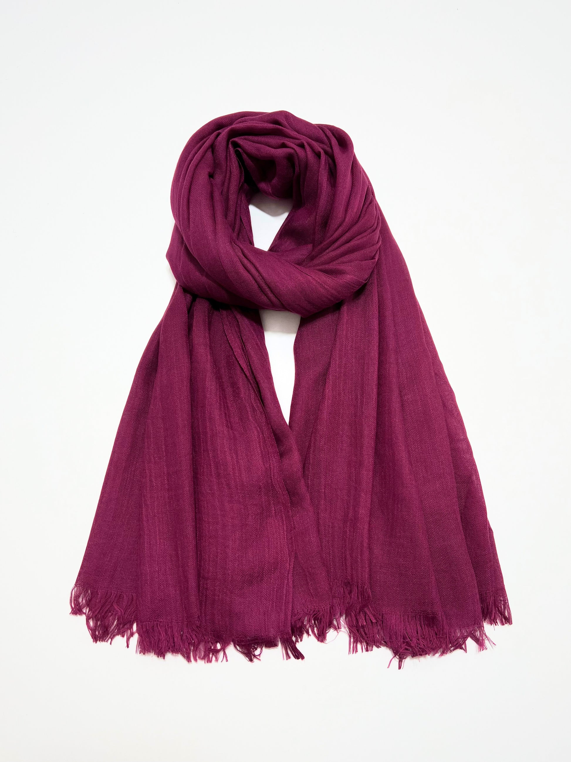 Sciarpa In Viscosa E Modal Vinaccia, Viscose And Modal Scarf Wine