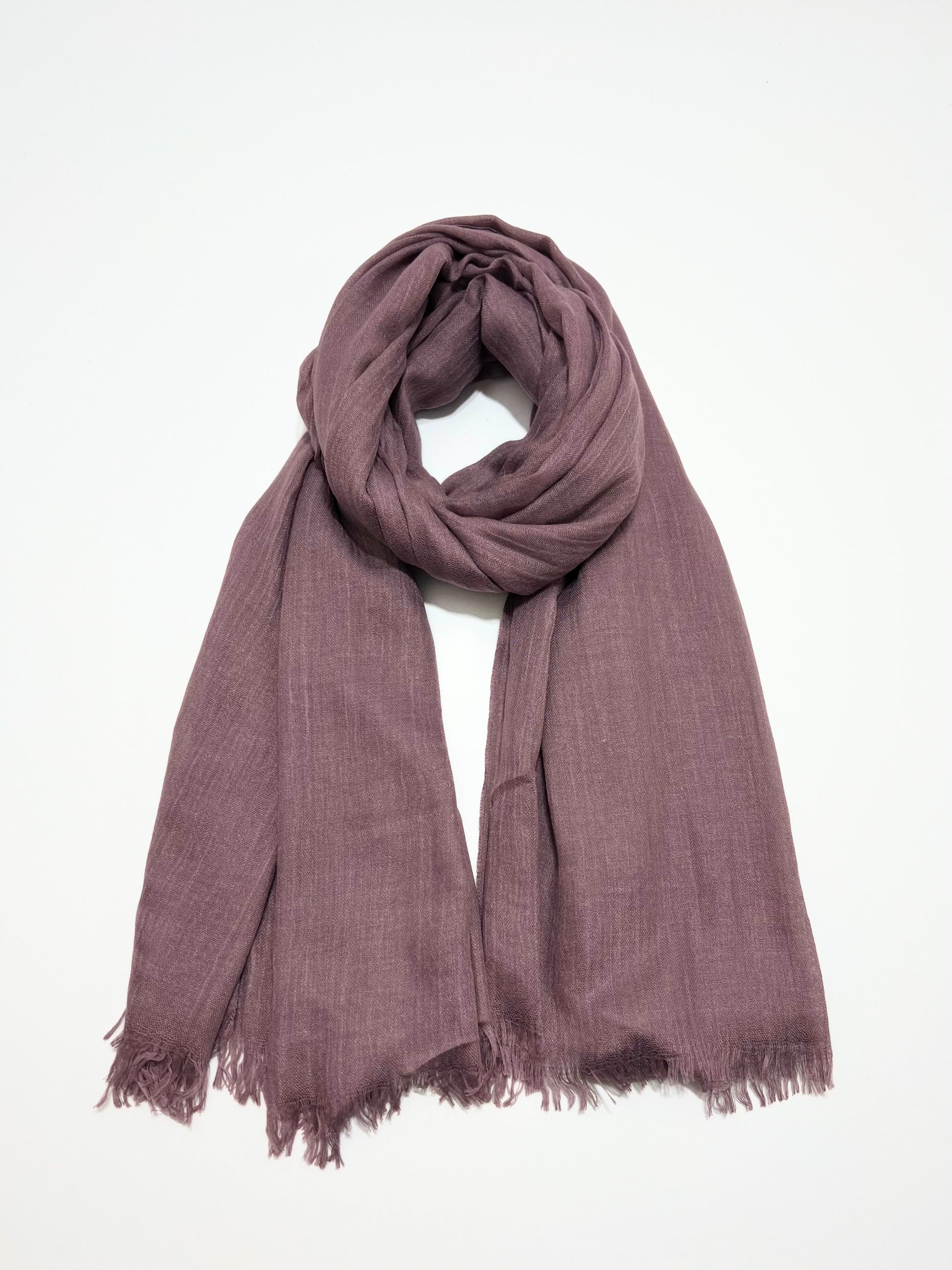 Sciarpa In Viscosa E Modal Violetto Pastello, Viscose And Modal Scarf Pastel Violet