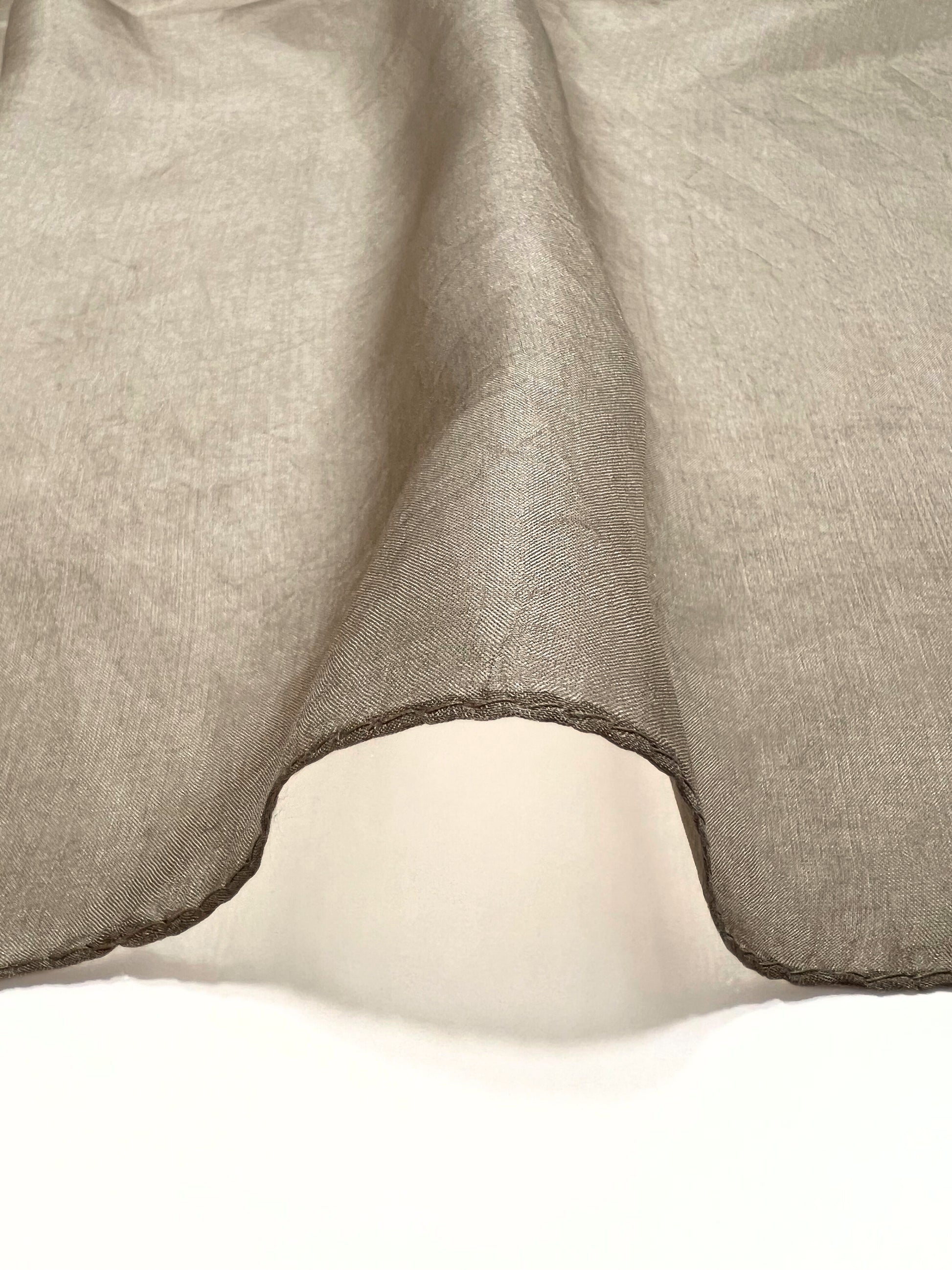 Stola In Pura Seta Taupe Caldo, Pure Silk Stole Warm Taupe
