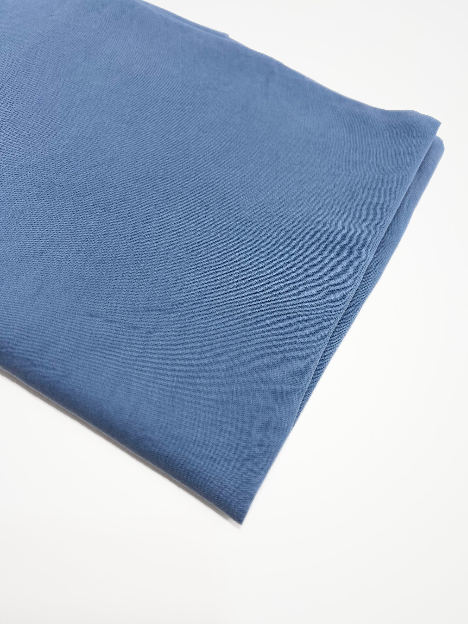 Foulard Seta Cotone Celeste, Silk Cotton Foulard Sky Blue