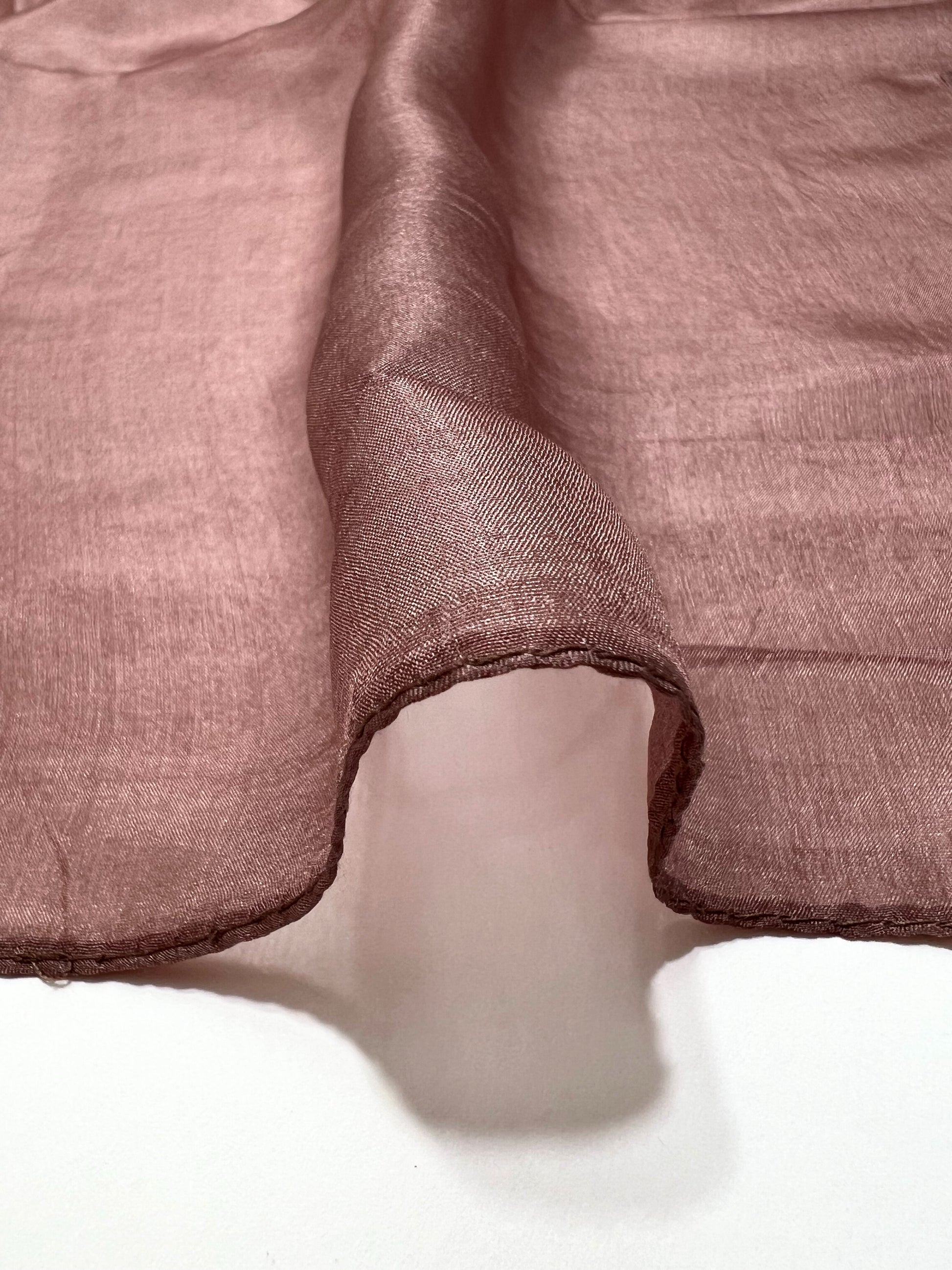 Stola In Pura Seta Color Terracotta, Pure Silk Stole Dusky Rose