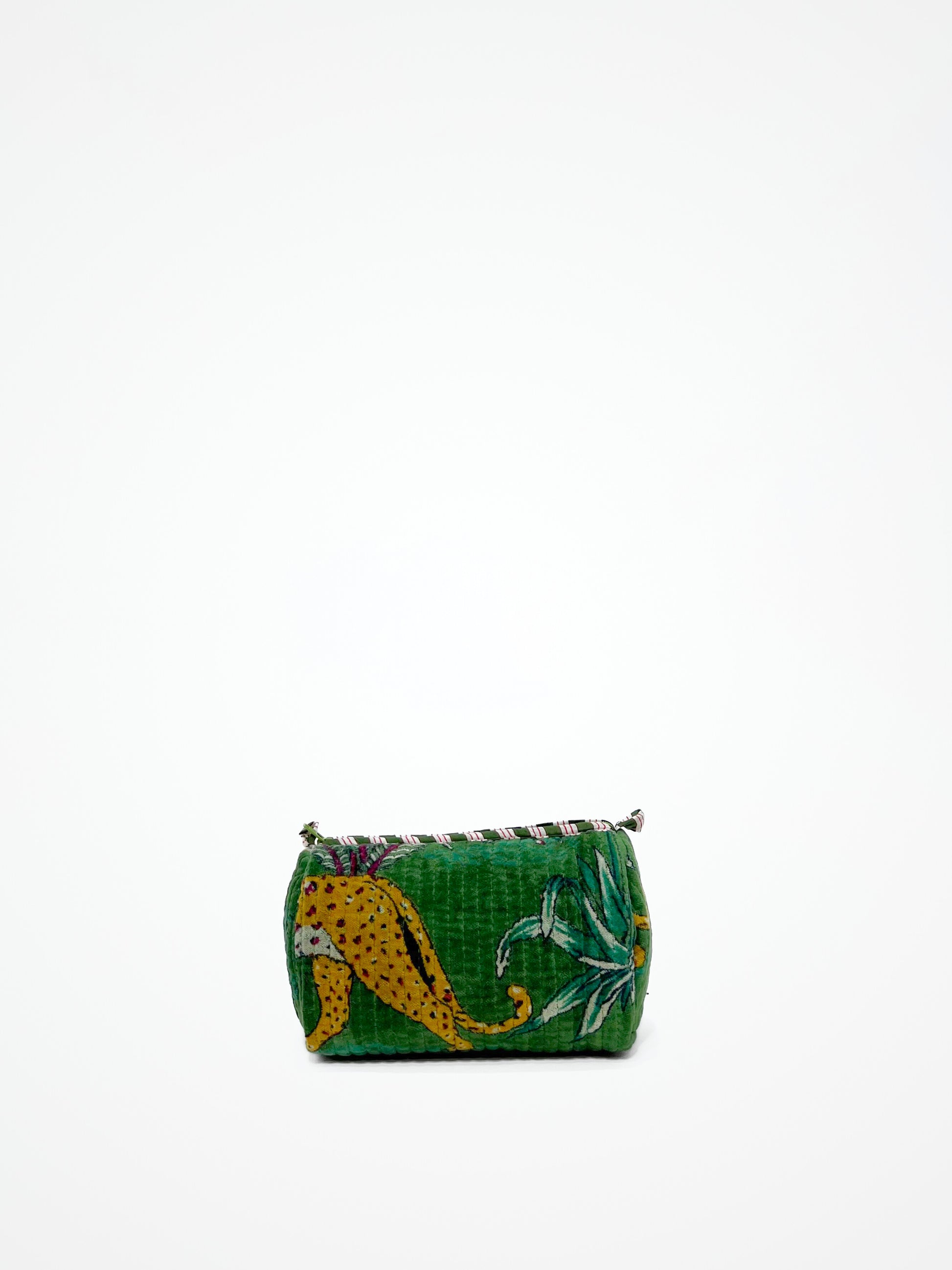 Beauty Case Velluto Verde, Green Velvet Beauty Case