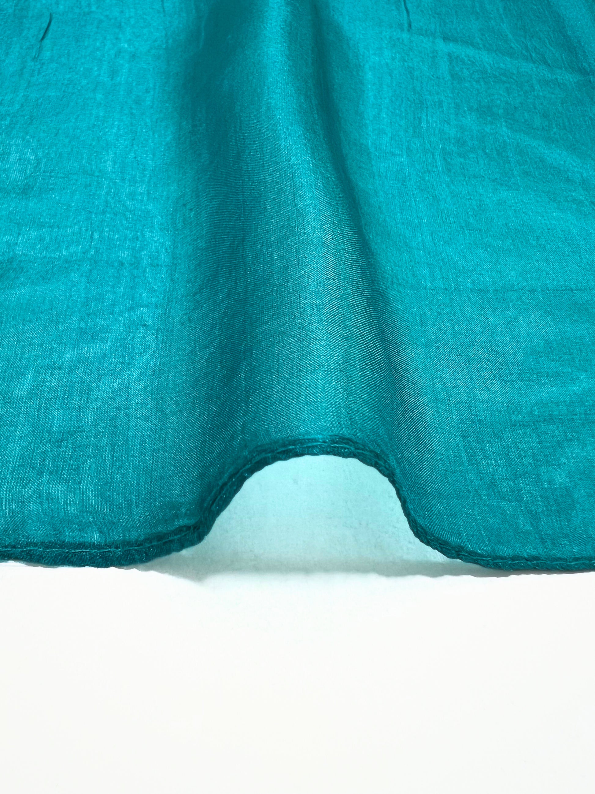 Stola In Pura Seta Ottanio, Pure Silk Stole Teal