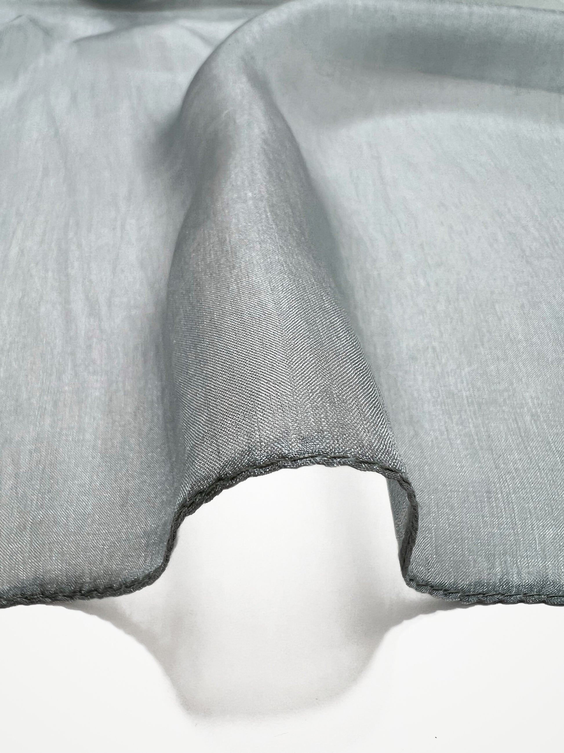 Stola In Pura Seta Grigio Perla, Pure Silk Stole Pearl Grey