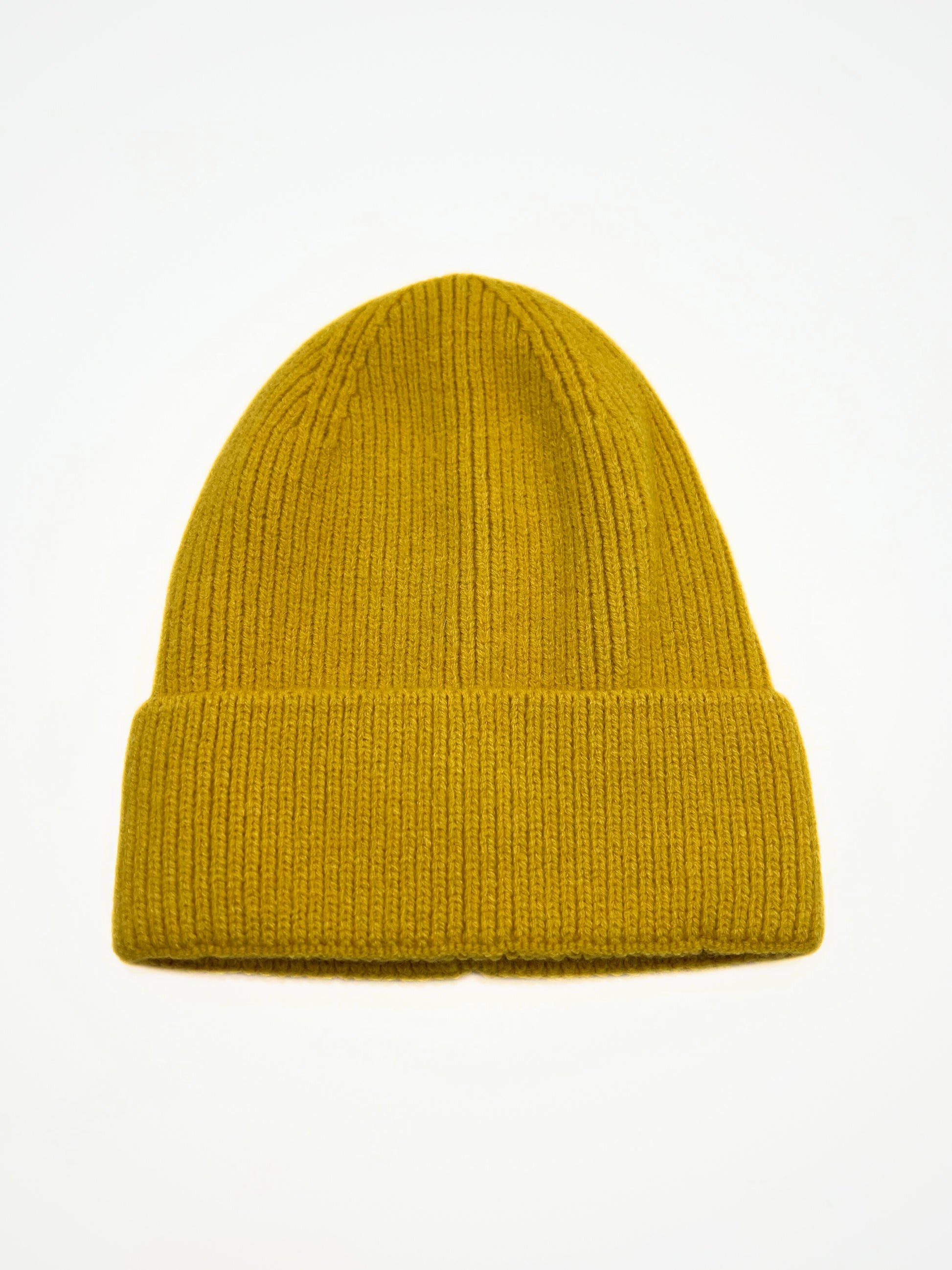 Berretto A Coste Giallo, Ribbed Beanie Yellow