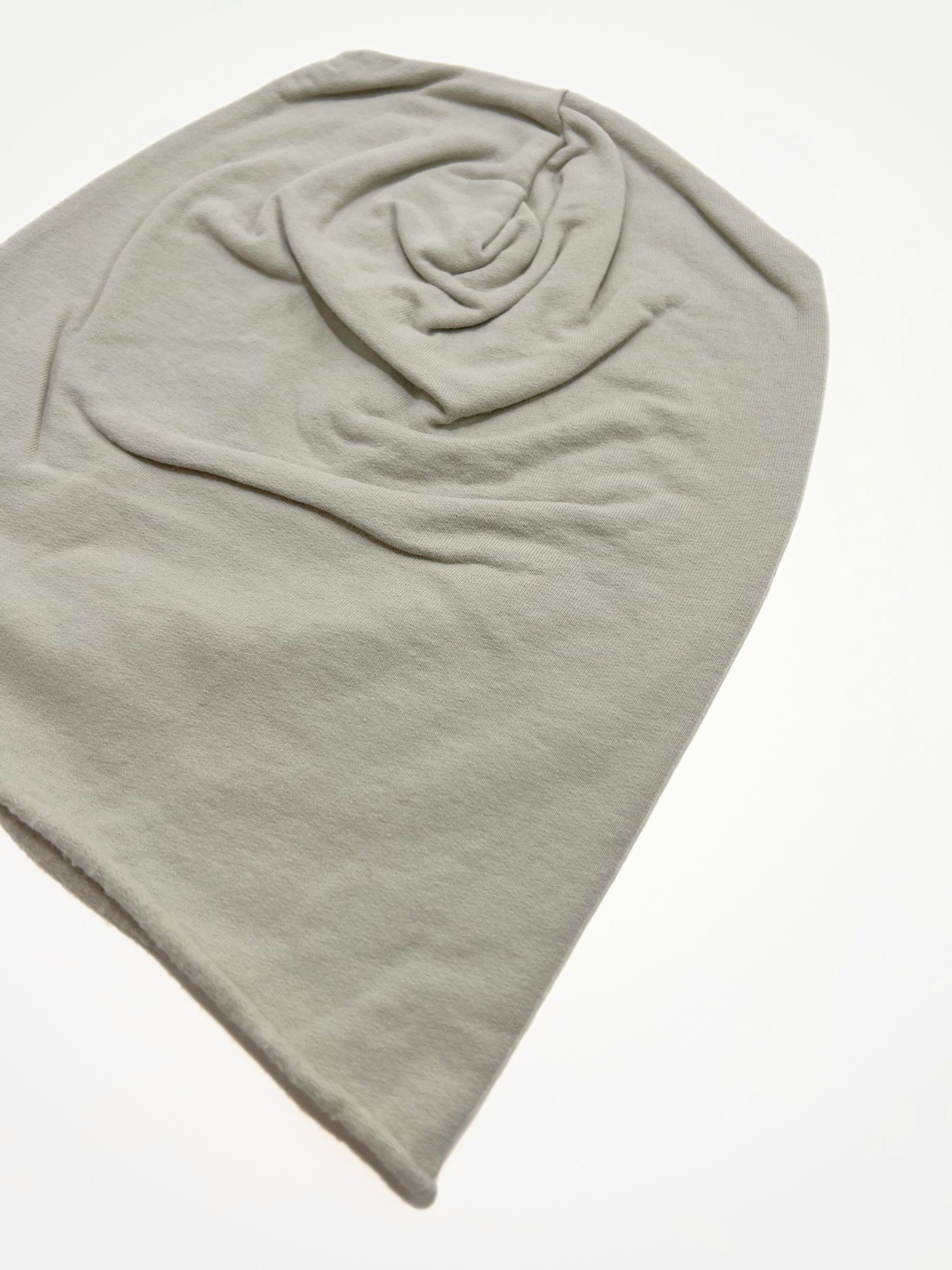 Berretto In Cotone Felpato Avorio, Cotton Slouch Beanie Off-white