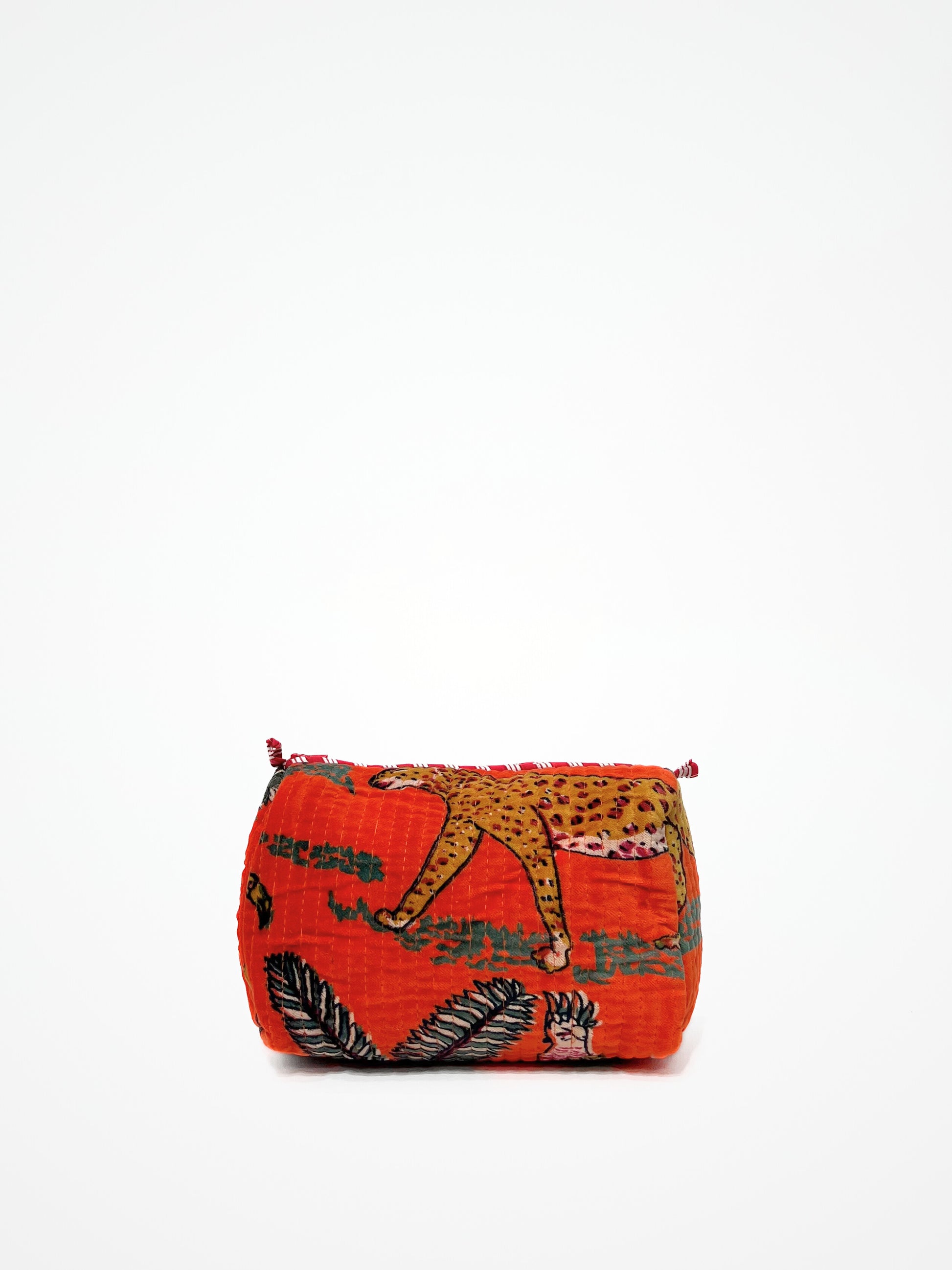 Beauty Case Velluto Arancione, Orange Velvet Beauty Case