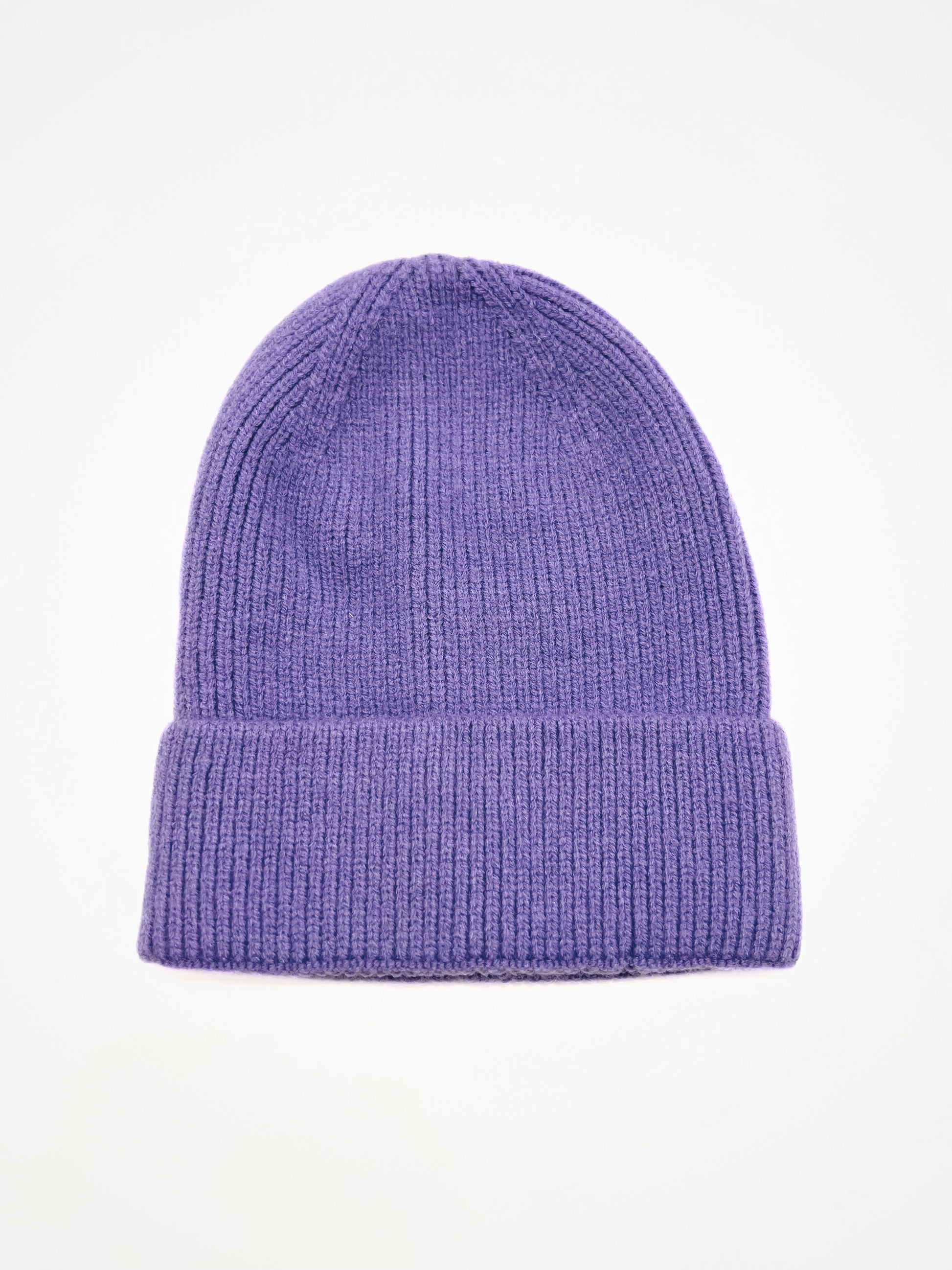Berretto A Coste Violetta, Ribbed Beanie Violet
