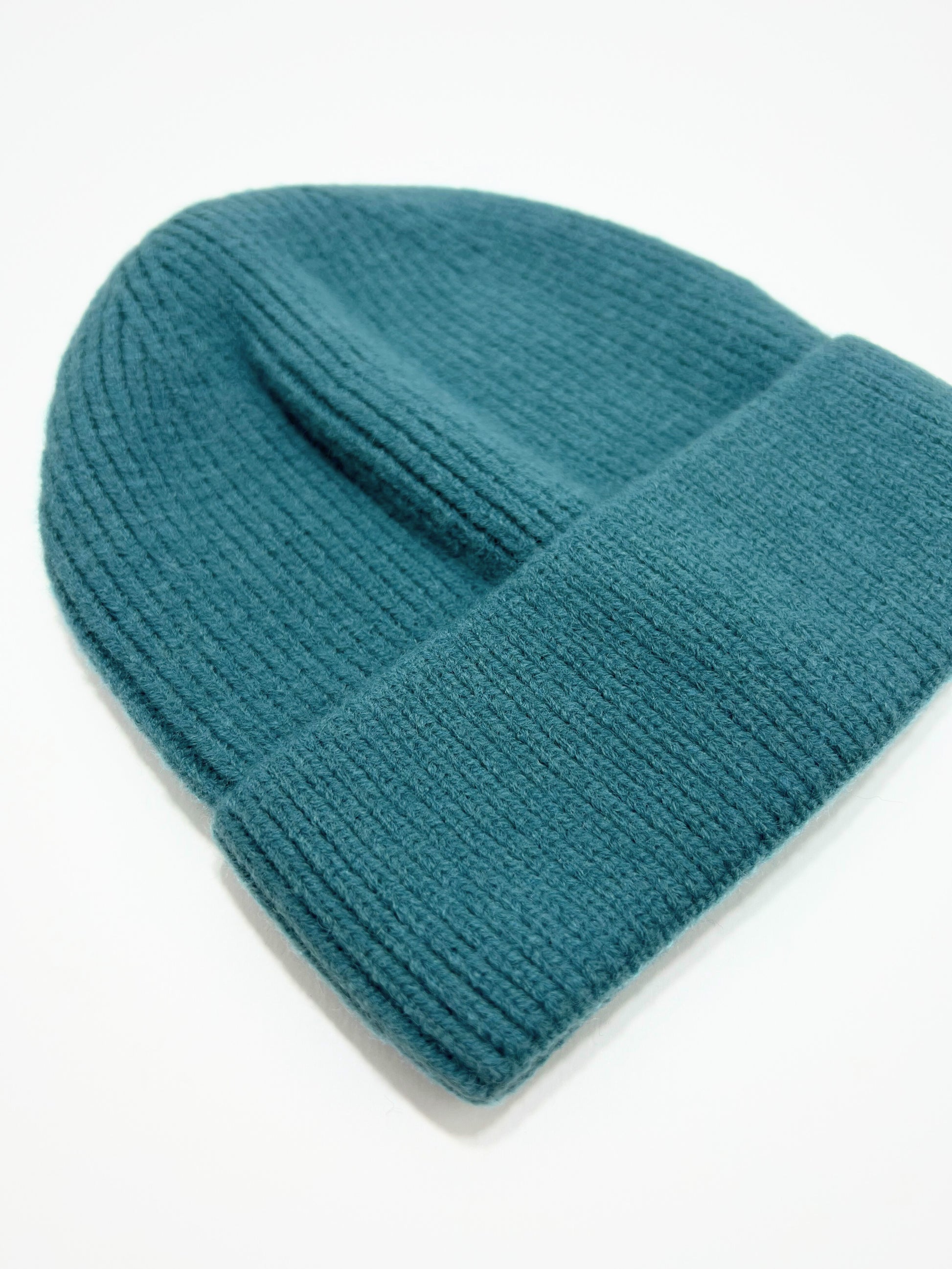 Berretto A Coste Ottanio, Ribbed Beanie Teal