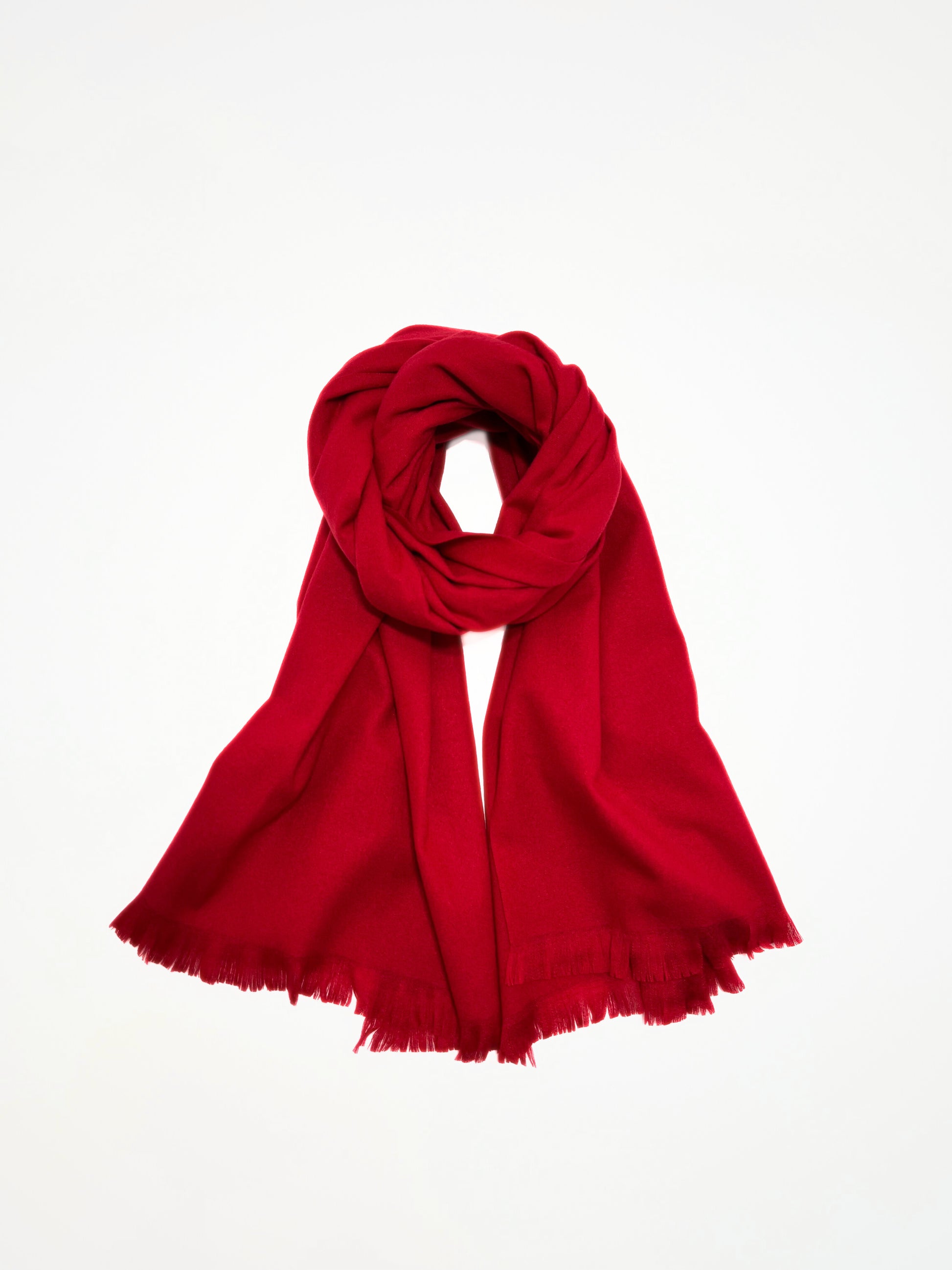 Sciarpa In Misto Cashmere E Lana Rosso