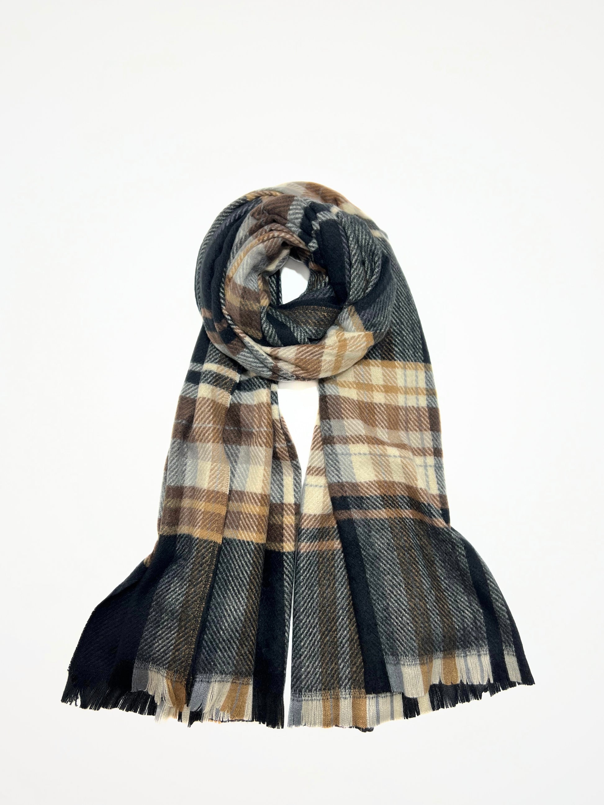 Sciarpa Invernale Tartan Nero
