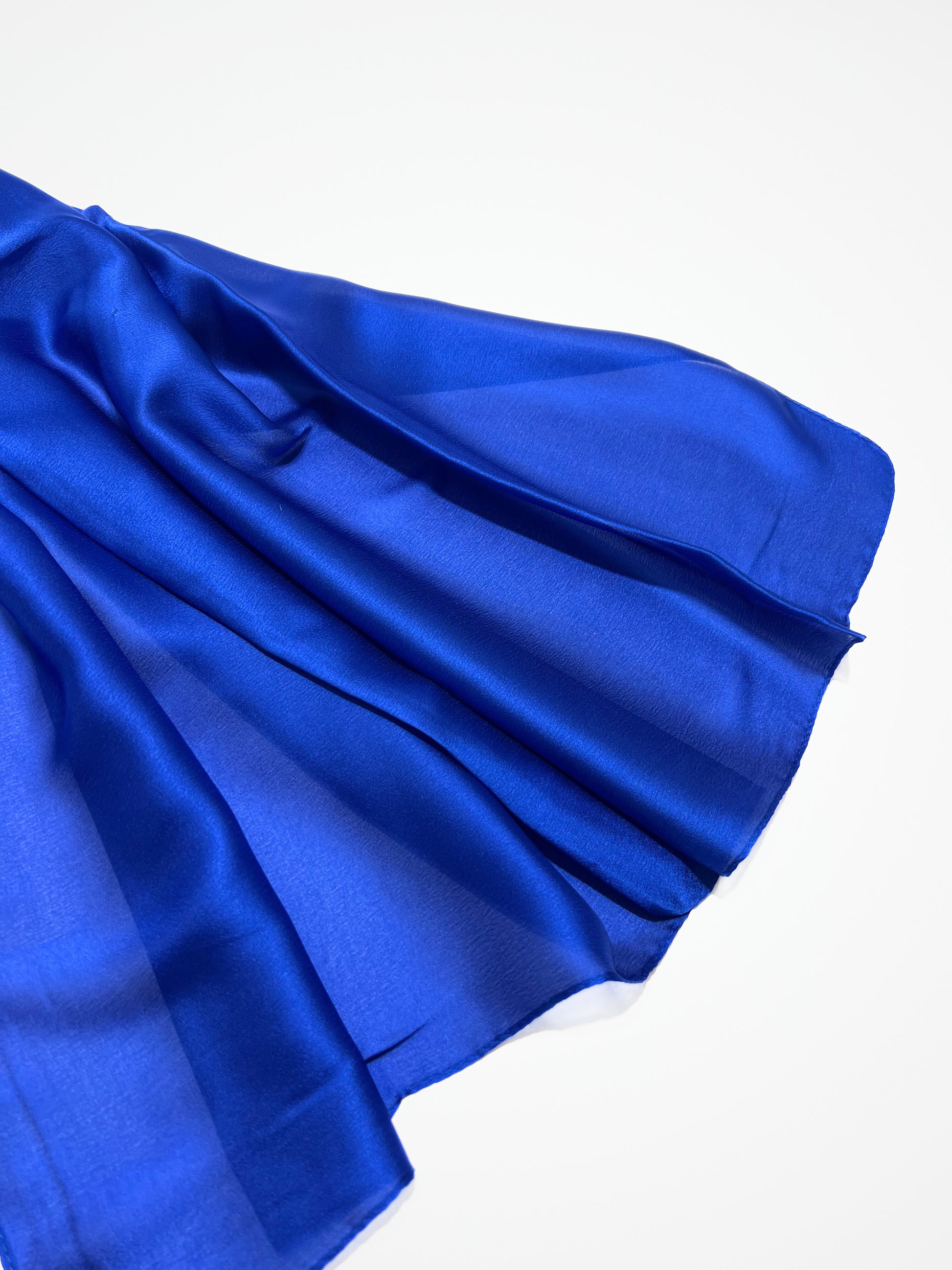 Stola Misto Seta Blu Elettrico, Silk Blend Stole Electric Blue