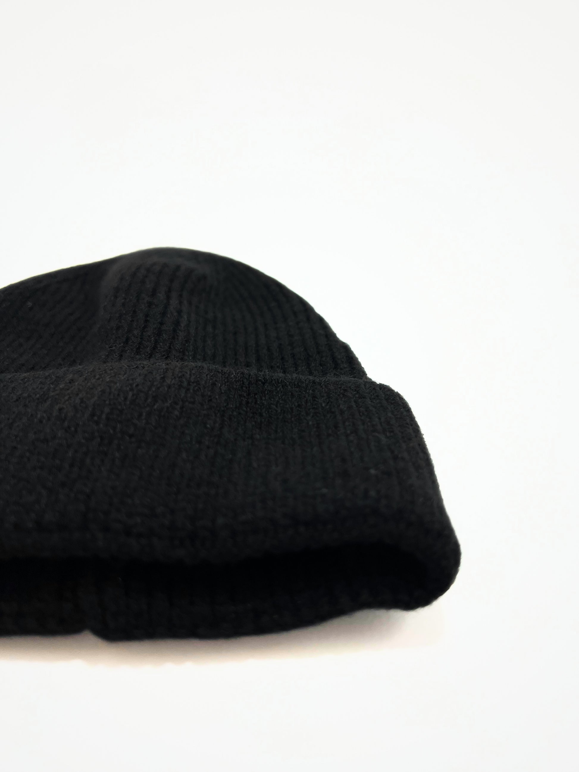 Berretto A Coste Nero, Ribbed Beanie Black