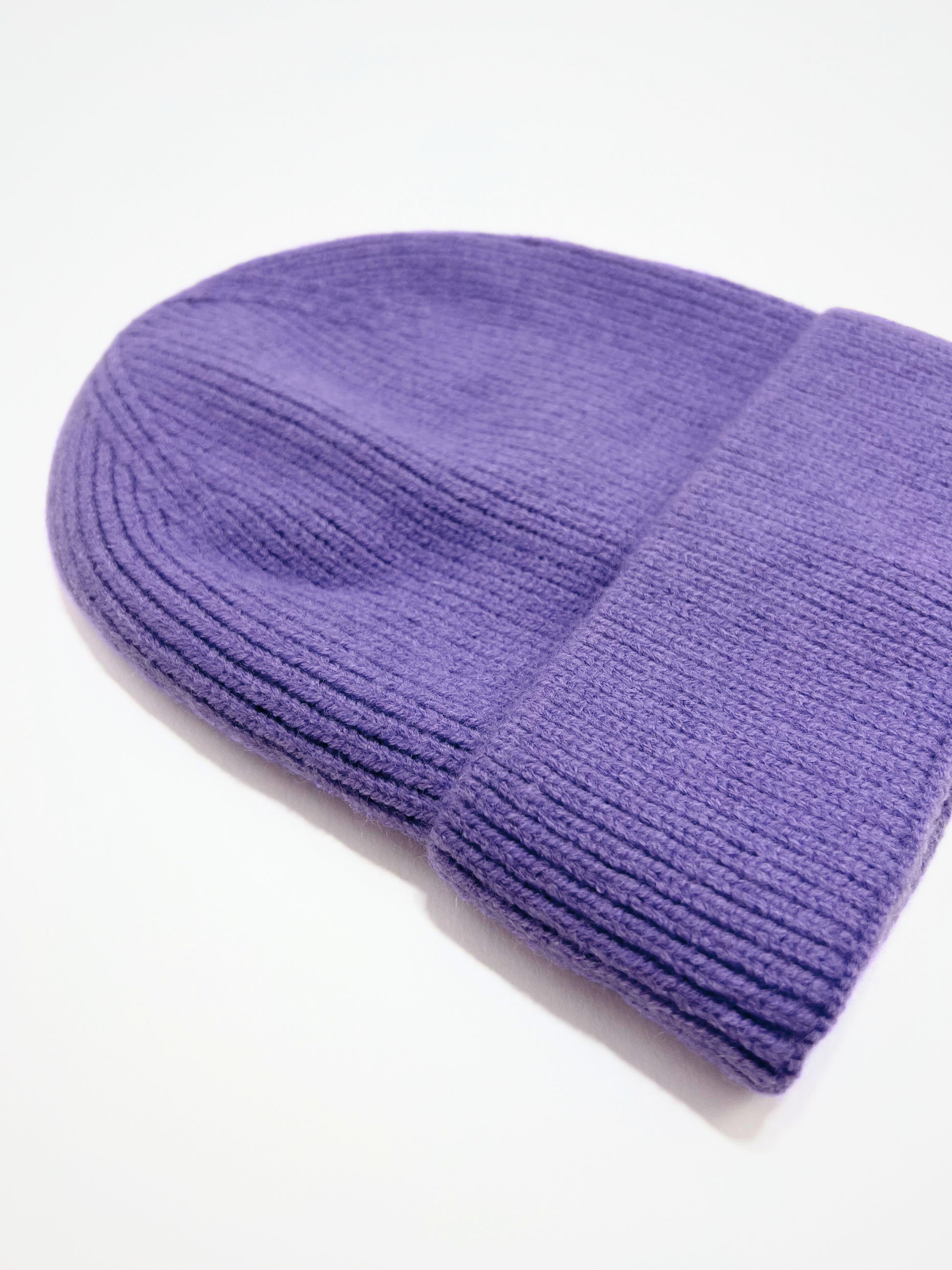 Berretto A Coste Violetta, Ribbed Beanie Violet