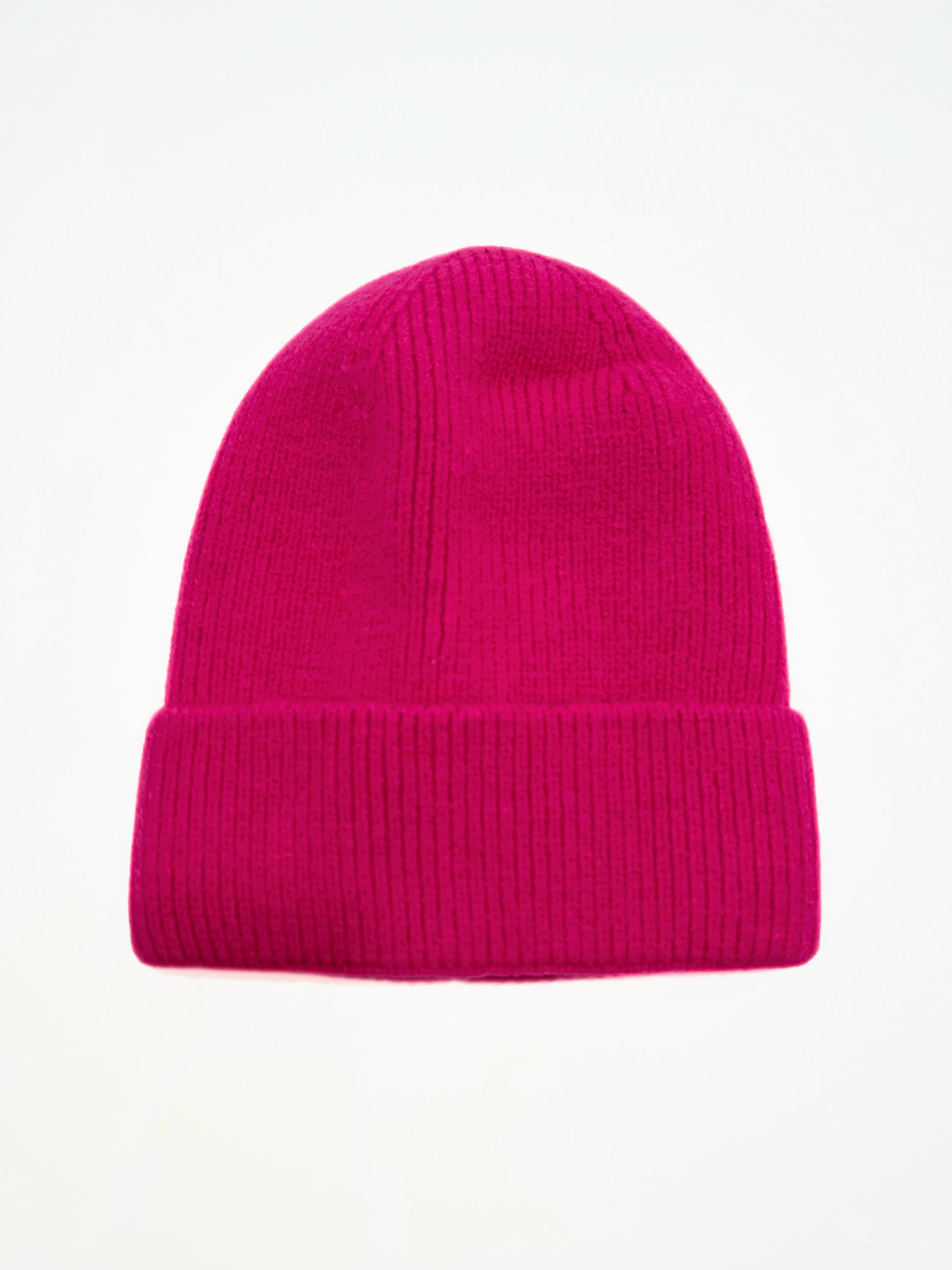 Berretto A Coste Magenta, Ribbed Beanie Magenta