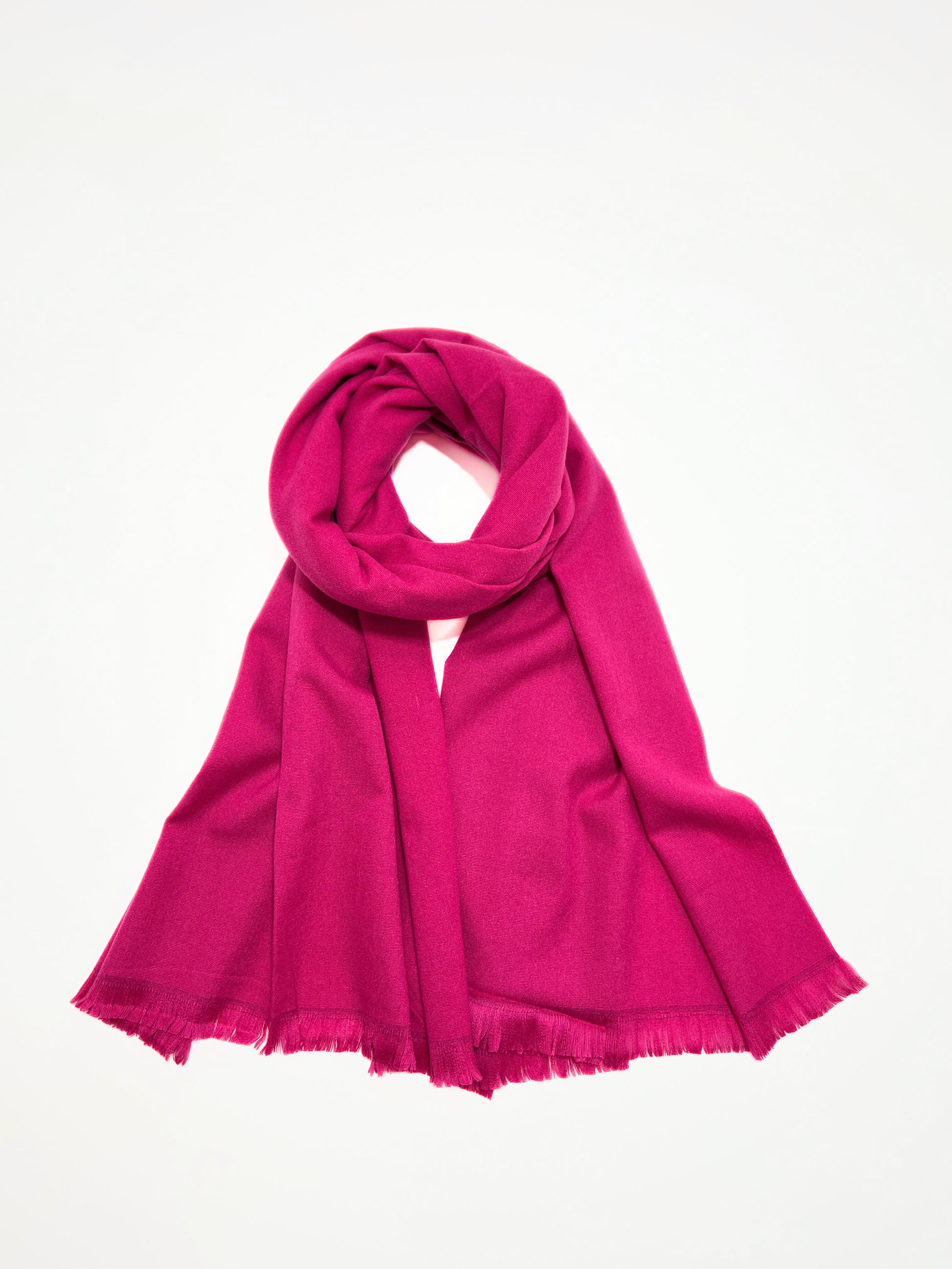Sciarpa In Misto Cashmere E Lana Magenta