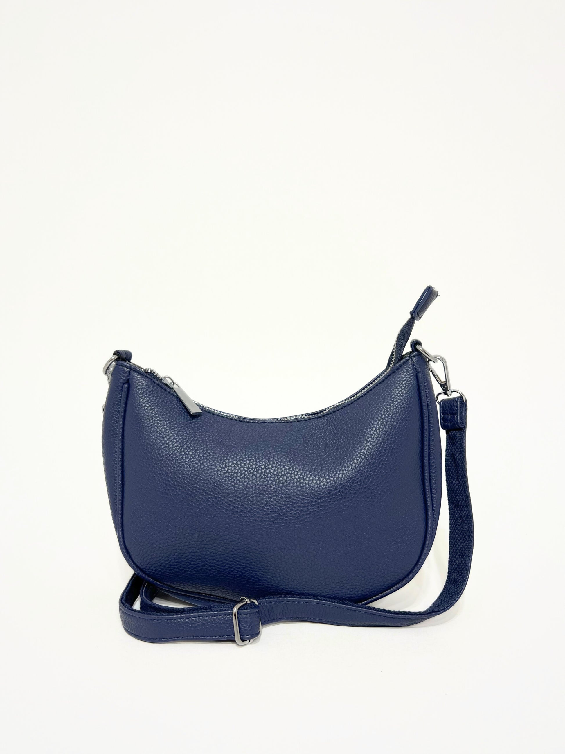 Borsa a mezzaluna, crescent bag, blu