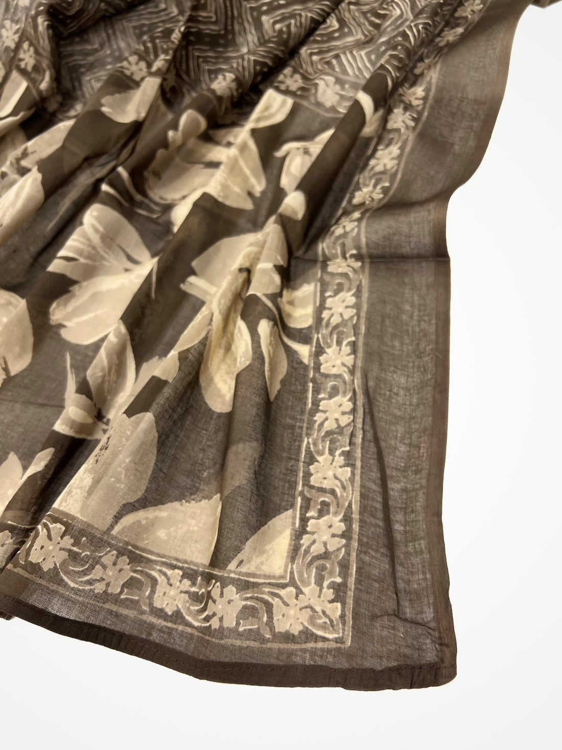 Pareo Cotone Marrone, Cotton Beach Coverup Brown