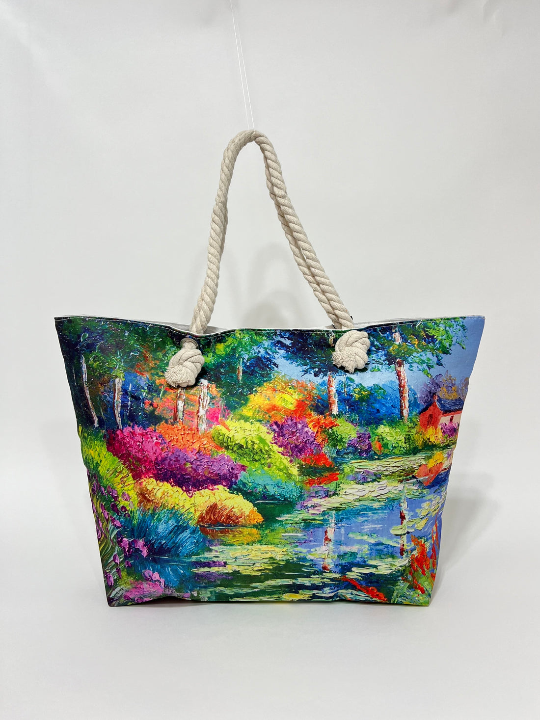 Borsa Tote Estiva Con Stampa All-Over Colorata, Multi-colored Summer Tote Bag