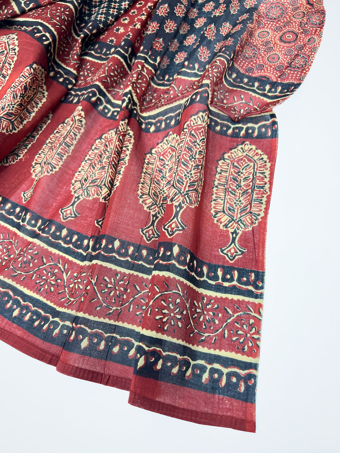 Pareo Cotone Rosso, Cotton Beach Coverup Red