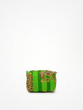 Beauty Case Cotone Verde Tigri, Green Cotton Beauty Case Tiger Print