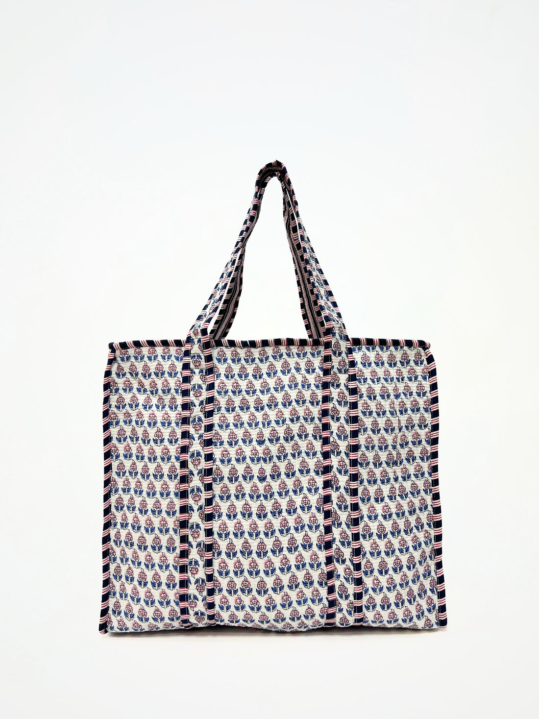 Borsa Tote Stampata Cotone Bianco, Printed Cotton Tote Bag White