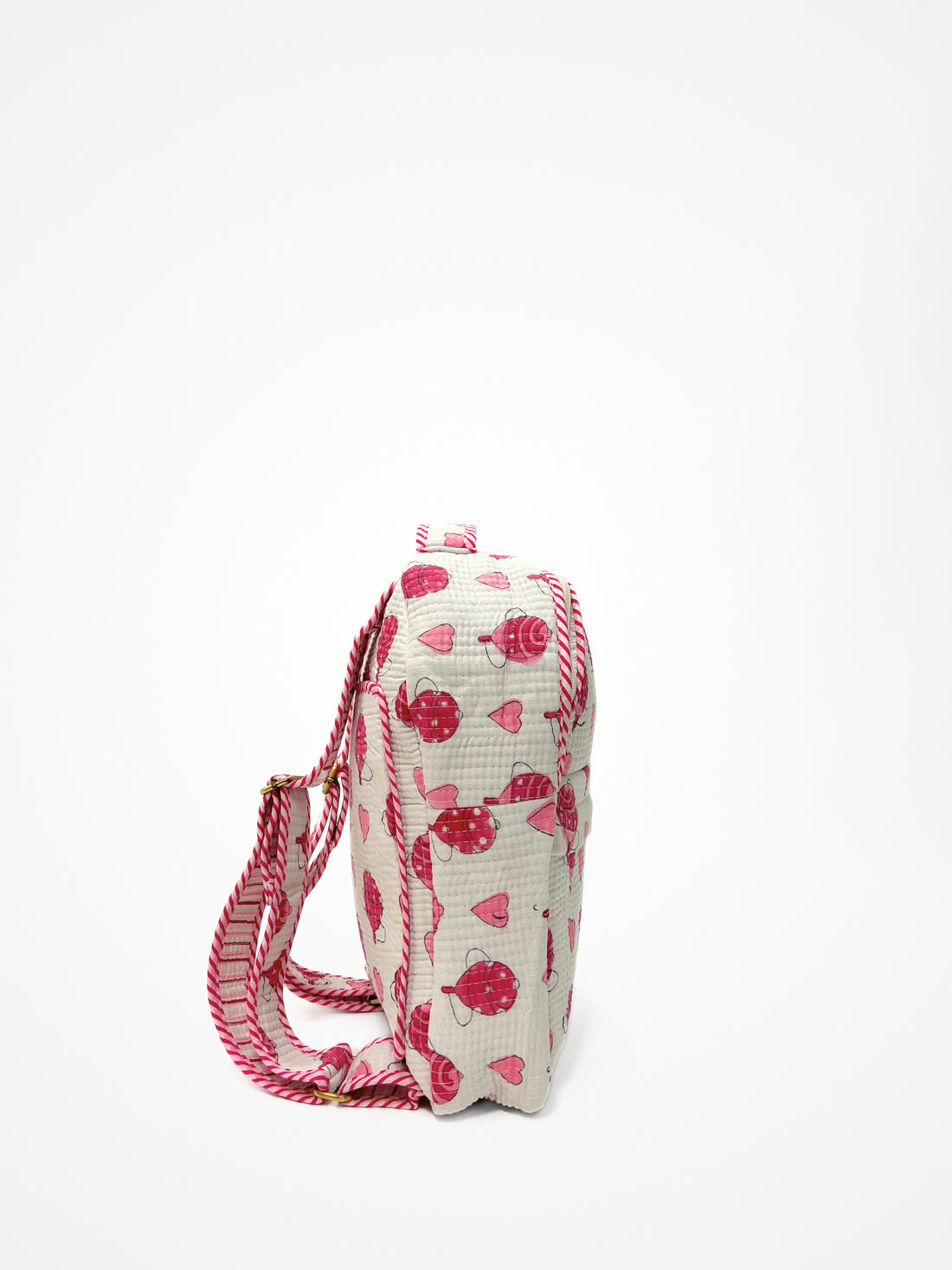 Quilted cotton backpack