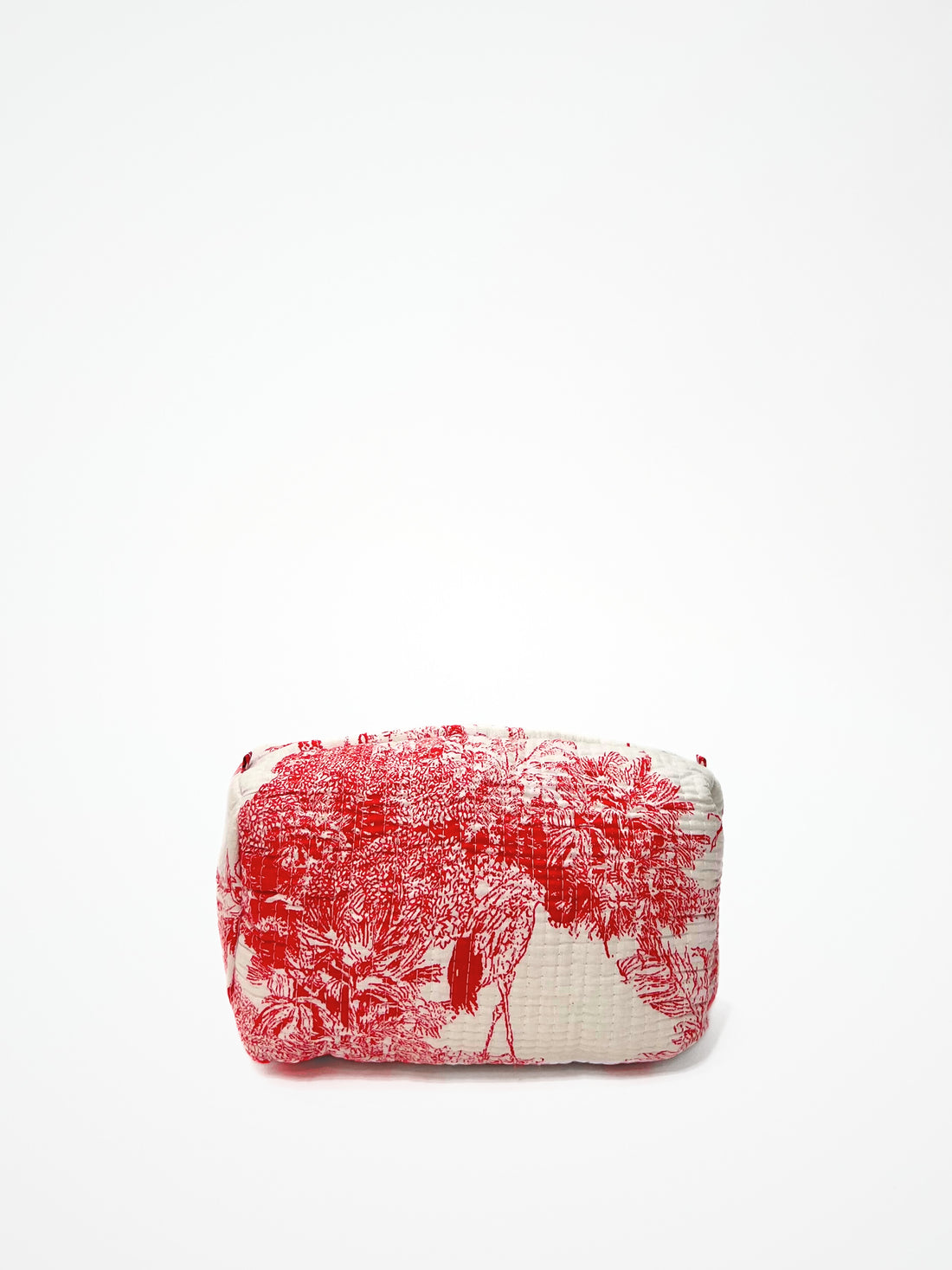 Beauty Case Bianco Rosso, Cotton Beauty Case White Red 
