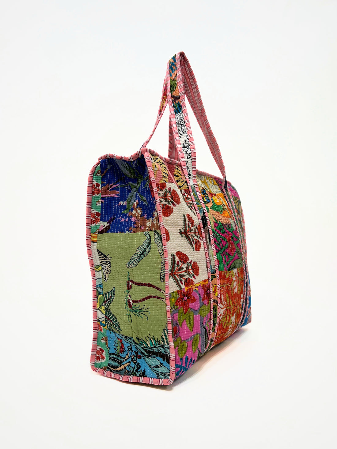 Borsa Tote Patchwork Cotone, Patchwork Cotton Tote Bag