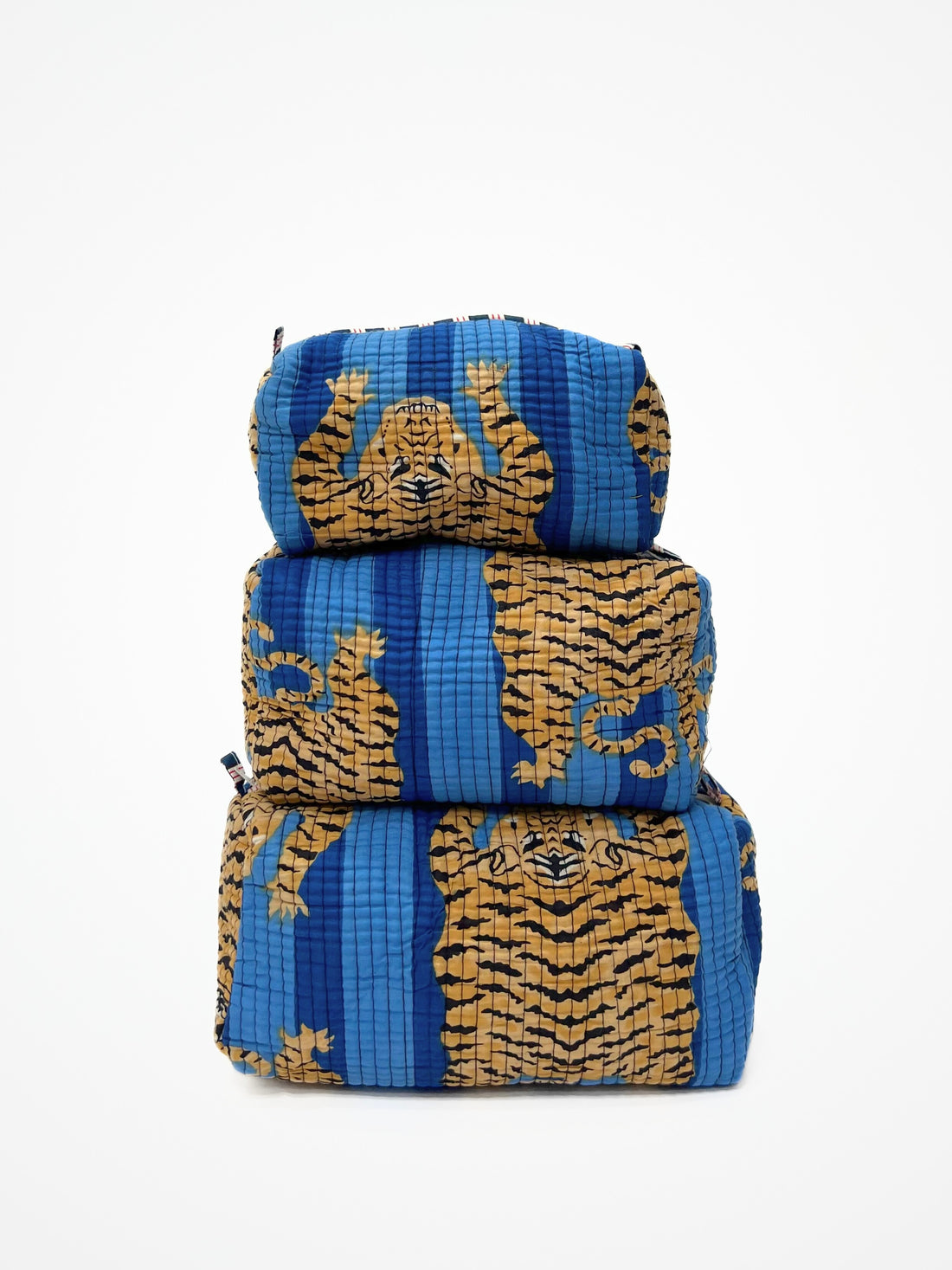 Beauty Case Tigri Bluette, Cotton Beauty Case Tigers Bluette