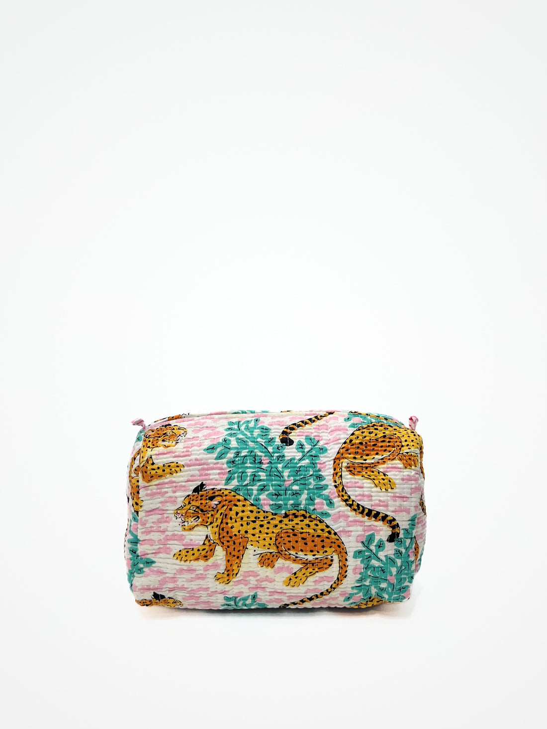 Beauty Case In Cotone Stampato Bianco,  Printed Cotton White Beauty Case 