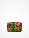 Beauty Case Tigri Rosso Verde, Cotton Beauty Case Tigers Red Green