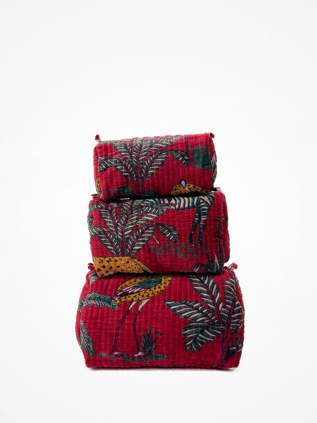Beauty Case Velluto Ciliegia, Velvet Cherry Red Beauty Case