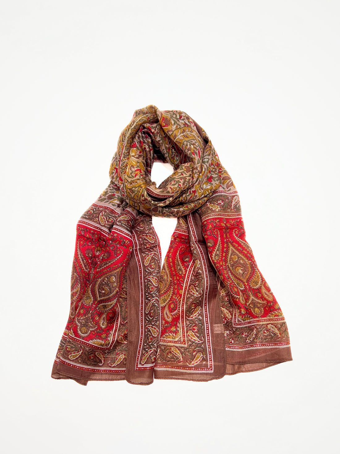 pure silk paisley scarf