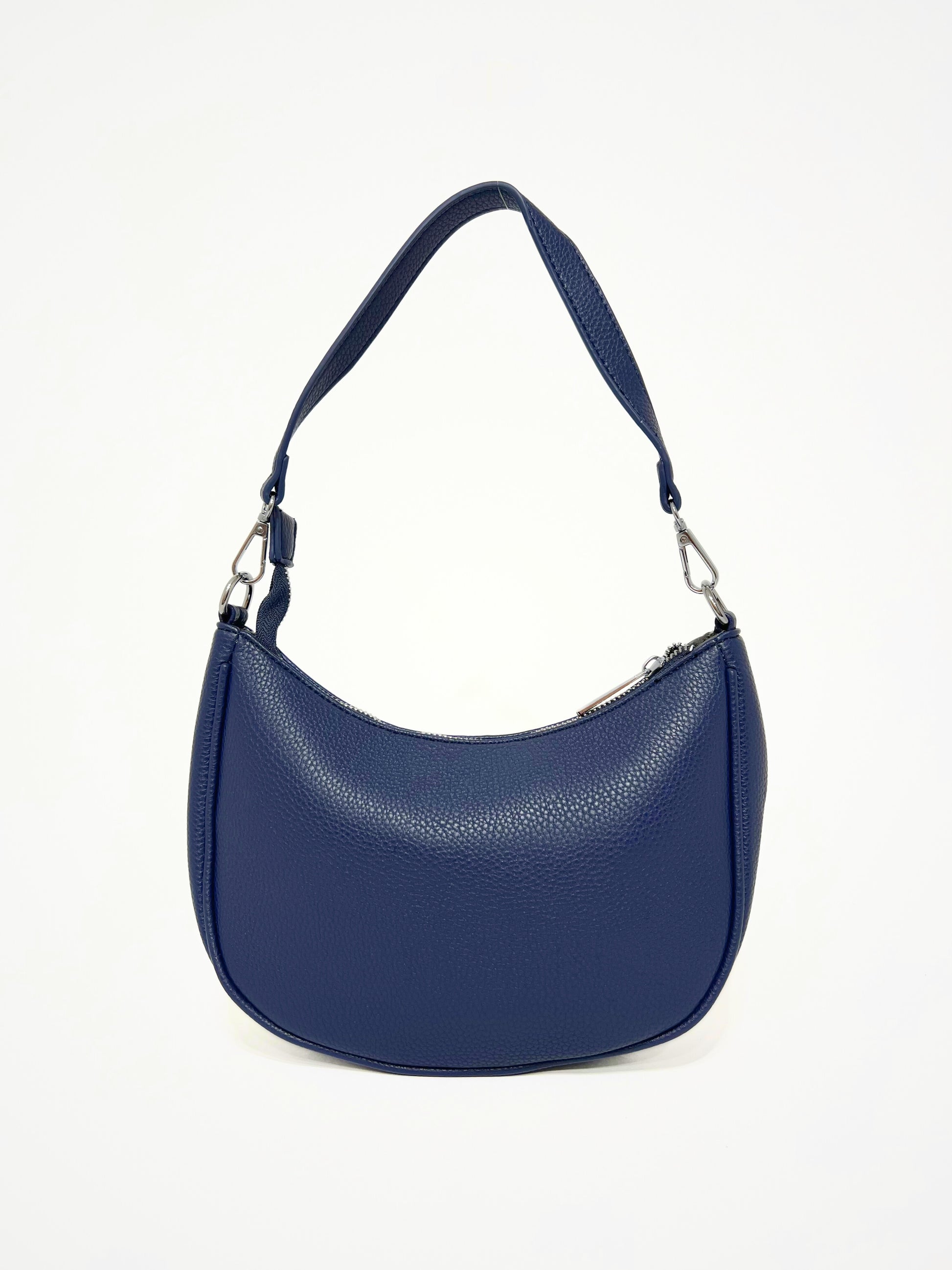 Borsa a mezzaluna, crescent bag, blu