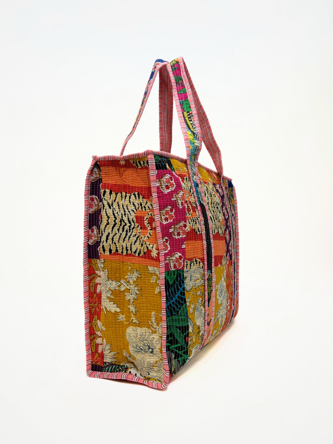 Borsa Tote Patchwork Cotone, Patchwork Cotton Tote Bag