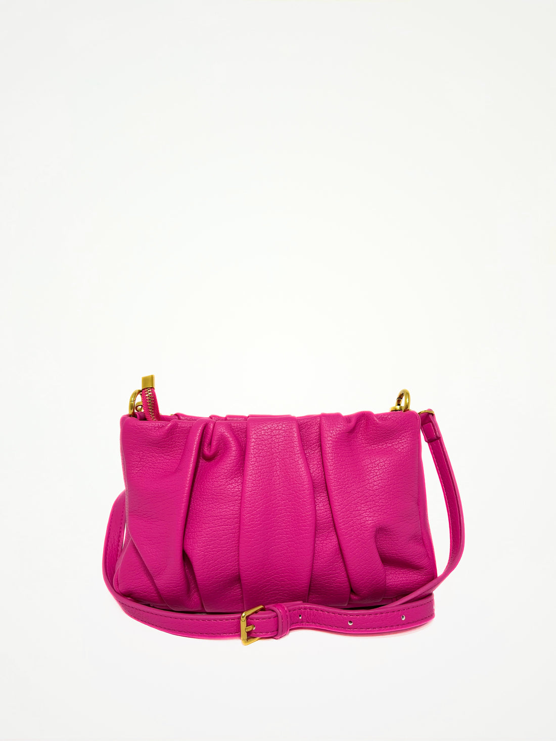 Borsa Arricciata Fuchsia, Fuchsia Ruffled Bag