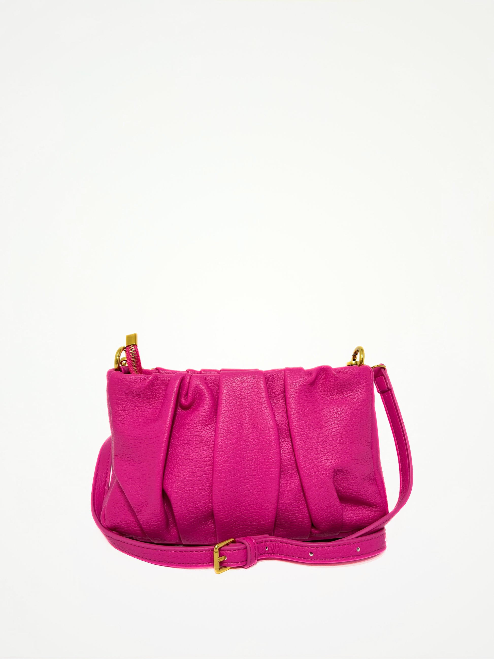 Borsa arricciata, fuchsia