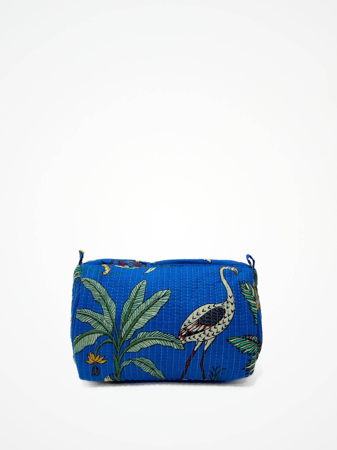 Beauty Case In Cotone Stampa Giungla Bluette, Tiger Print Cotton Bluette Beauty Case 