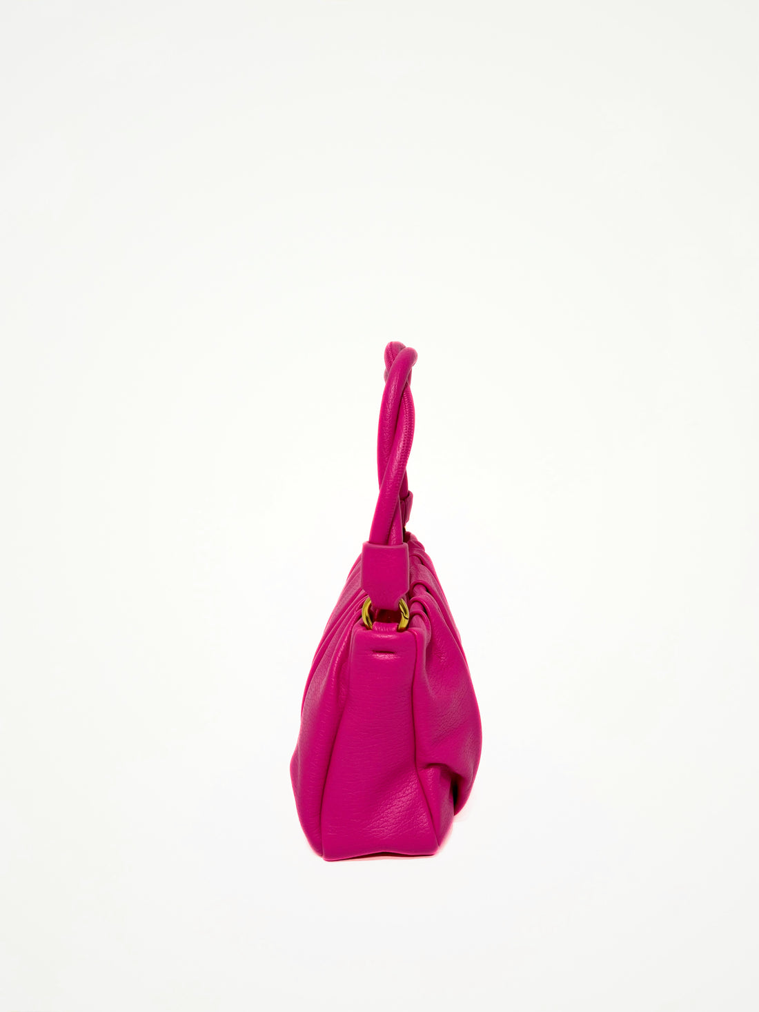 Borsa arricciata, fuchsia