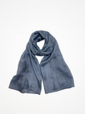 Stola In Pura Seta Color Grigio Ardesia, Pure Silk Stole Slate Grey