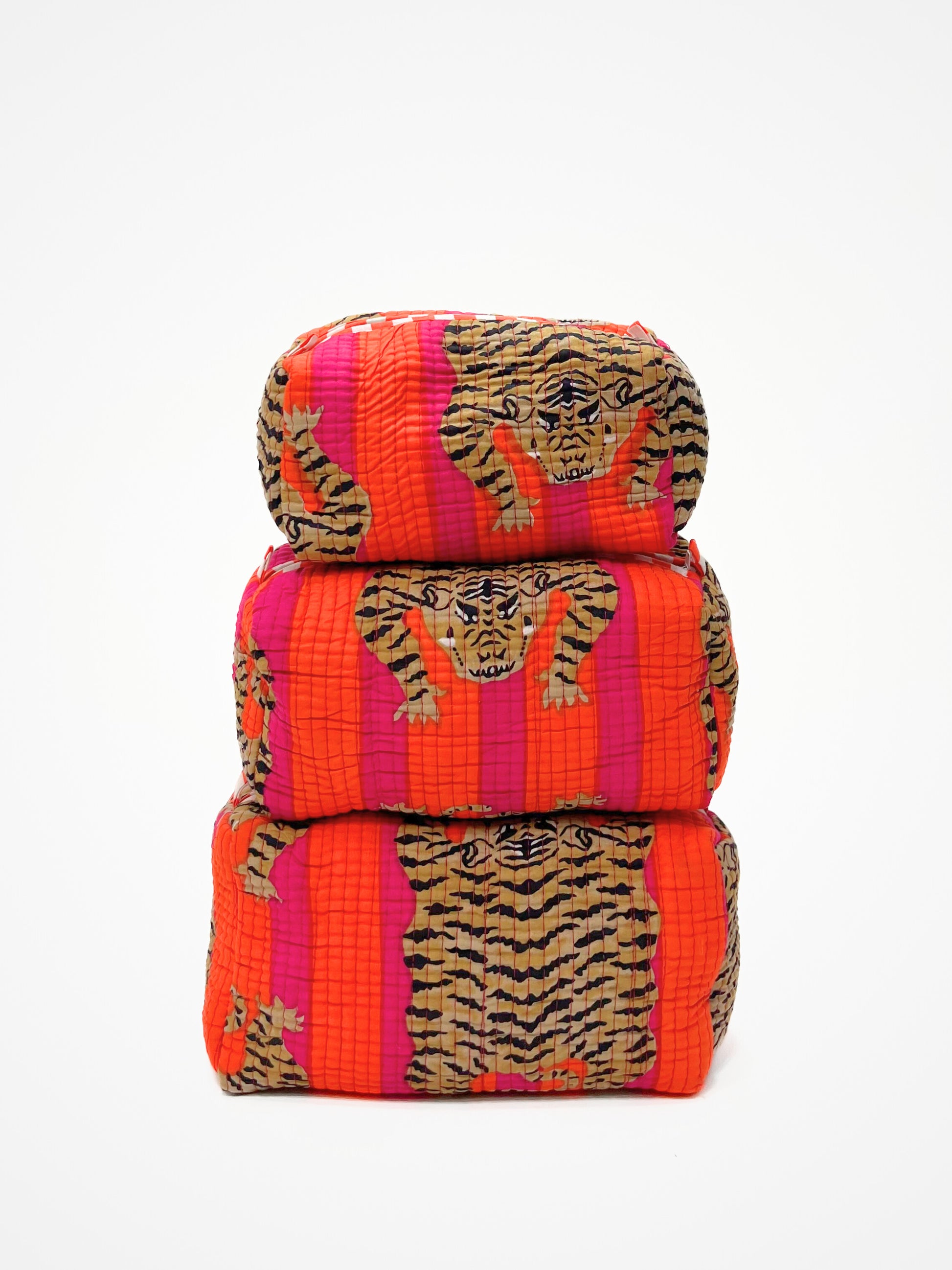 Beauty Case Tigri Arancione, Cotton Beauty Case Tigers Orange